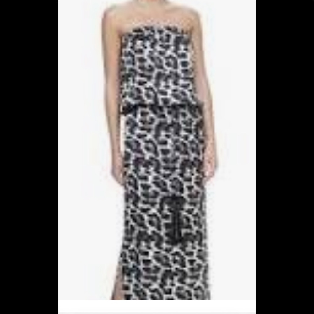 Marie France Van Damme
Leopard Strapless Tassel Coverup Maxi Dress